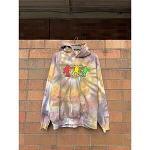 Keith Haring Friends Hand Dyed 1/1 Y2K Vintage Tie Dye Sweatshirt Hoodie Sprz NY